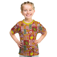 Niue Monuina e Kilisimasi Kid T Shirt Pacific Patchwork Xmas Vibes - Polynesian Pride