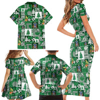 Norfolk Island Meri Krismas Family Matching Short Sleeve Bodycon Dress and Hawaiian Shirt Pacific Patchwork Xmas Vibes LT9 - Polynesian Pride