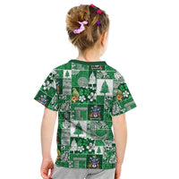 Norfolk Island Meri Krismas Kid T Shirt Pacific Patchwork Xmas Vibes - Polynesian Pride