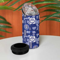 Northern Mariana Islands Magof Nochebuena 4 in 1 Can Cooler Tumbler Pacific Patchwork Xmas Vibes - Polynesian Pride