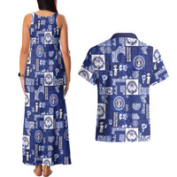 Northern Mariana Islands Magof Nochebuena Couples Matching Tank Maxi Dress and Hawaiian Shirt Pacific Patchwork Xmas Vibes LT9 - Polynesian Pride