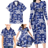 Northern Mariana Islands Magof Nochebuena Family Matching Long Sleeve Bodycon Dress and Hawaiian Shirt Pacific Patchwork Xmas Vibes LT9 - Polynesian Pride