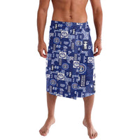Northern Mariana Islands Magof Nochebuena Lavalava Pacific Patchwork Xmas Vibes LT9 Blue - Polynesian Pride