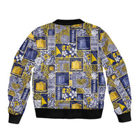 Tokelau Manuia te Kilihimahi Bomber Jacket Pacific Patchwork Xmas Vibes - Polynesian Pride