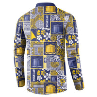 Tokelau Manuia te Kilihimahi Button Sweatshirt Pacific Patchwork Xmas Vibes - Polynesian Pride