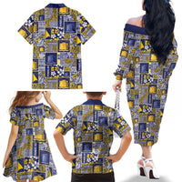 Tokelau Manuia te Kilihimahi Family Matching Off The Shoulder Long Sleeve Dress and Hawaiian Shirt Pacific Patchwork Xmas Vibes LT9 - Polynesian Pride