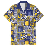 Tokelau Manuia te Kilihimahi Family Matching Off Shoulder Short Dress and Hawaiian Shirt Pacific Patchwork Xmas Vibes - Polynesian Pride