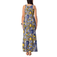 Tokelau Manuia te Kilihimahi Tank Maxi Dress Pacific Patchwork Xmas Vibes - Polynesian Pride