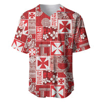 Wallis Et Futuna Kilisimasi Fiefia Baseball Jersey Pacific Patchwork Xmas Vibes - Polynesian Pride
