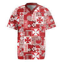 Wallis Et Futuna Kilisimasi Fiefia Rugby Jersey Pacific Patchwork Xmas Vibes - Polynesian Pride