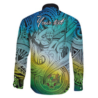 Personalised Aloha King Kamehameha Spirits Family Matching Off Shoulder Long Sleeve Dress and Hawaiian Shirt Art Special LT9 - Polynesian Pride