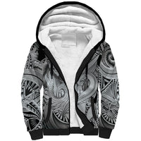 Personalised Aloha King Kamehameha Spirits Sherpa Hoodie Grey Special LT9 Unisex Grey - Polynesian Pride