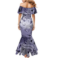Personalised Aloha King Kamehameha Spirits Family Matching Mermaid Dress and Hawaiian Shirt Violet Special LT9 - Polynesian Pride