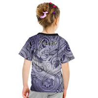 Personalised Aloha King Kamehameha Spirits Kid T Shirt Violet Special LT9 - Polynesian Pride
