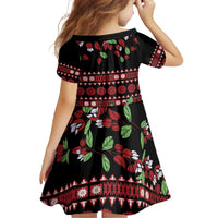 Fiji Masi Bula Tagimoucia Flowers Family Matching Off The Shoulder Long Sleeve Dress and Hawaiian Shirt LT9 - Polynesian Pride