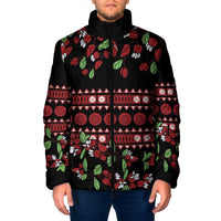 Fiji Masi Bula Tagimoucia Flowers Padded Jacket LT9 Men Red - Polynesian Pride