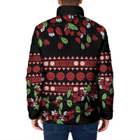 Fiji Masi Bula Tagimoucia Flowers Padded Jacket LT9 - Polynesian Pride