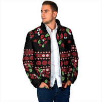 Fiji Masi Bula Tagimoucia Flowers Padded Jacket LT9 - Polynesian Pride