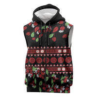 Fiji Masi Bula Tagimoucia Flowers Sleeveless Zip Hoodie - Polynesian Pride
