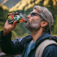 Hafa Adai Guam 4 in 1 Can Cooler Tumbler Guahan Seal Chamorro Stones Tribal