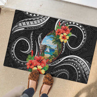 Hafa Adai Guam Rubber Doormat Guahan Seal Chamorro Stones Tribal