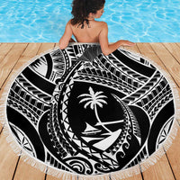 Hafa Adai Guam Inspired Tattoo Beach Blanket