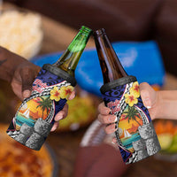 Hafa Adai Guam Seal Latte Stones Artwork 4 in 1 Can Cooler Tumbler