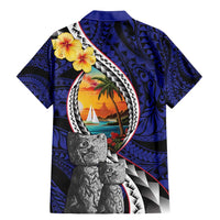 Hafa Adai Guam Seal Latte Stones Artwork Family Matching Mermaid Dress and Hawaiian Shirt LT9 - Polynesian Pride