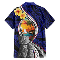 Hafa Adai Guam Seal Latte Stones Artwork Hawaiian Shirt