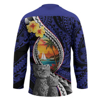 Hafa Adai Guam Seal Latte Stones Artwork Hockey Jersey - Polynesian Pride