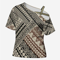 Niho Taniwha Kowhaiwhai Cross Shoulder Shirt - Polynesian Pride