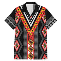 Niho Taniwha Taniko Motif Family Matching Mermaid Dress and Hawaiian Shirt LT9 Dad's Shirt - Short Sleeve Red - Polynesian Pride