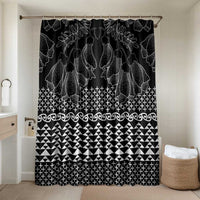 Black Taniko Kowhaiwhai Tukutuku Motif Bathroom Set - Polynesian Pride
