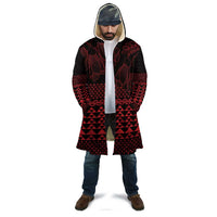 Red Taniko Kowhaiwhai Tukutuku Motif Cloak - Polynesian Pride