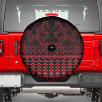 Red Taniko Kowhaiwhai Tukutuku Motif Spare Tire Cover LT9 - Polynesian Pride