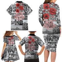 ANZAC Day Gallipoli Campaign Family Matching Long Sleeve Bodycon Dress and Hawaiian Shirt To The End They Remain LT9 - Polynesian Pride