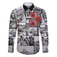 ANZAC Day Gallipoli Campaign Family Matching Puletasi and Hawaiian Shirt To The End They Remain LT9 Dad's Shirt - Long Sleeve Black - Polynesian Pride