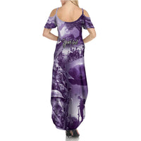 Purple ANZAC Day The Battle of Lone Pine Family Matching Summer Maxi Dress and Hawaiian Shirt Kiwi-Kangaroo Soldier Lest We Forget LT9 - Polynesian Pride