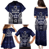 FSM Chuuk States Family Matching Puletasi and Hawaiian Shirt Micronesia Six 9 One Polynesian Tribal Pattern