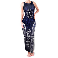 FSM Chuuk States Family Matching Tank Maxi Dress and Hawaiian Shirt Micronesia Six 9 One Polynesian Tribal Pattern