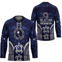 FSM Chuuk States Hockey Jersey Micronesia Six 9 One Polynesian Tribal Pattern - Polynesian Pride