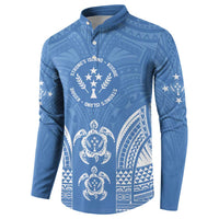 FSM Kosrae States Button Sweatshirt Micronesia Six 9 One Polynesian Tribal Pattern