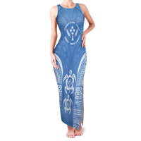FSM Kosrae States Family Matching Tank Maxi Dress and Hawaiian Shirt Micronesia Six 9 One Polynesian Tribal Pattern