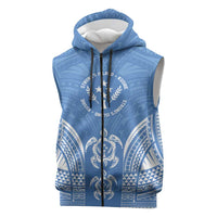 FSM Kosrae States Sleeveless Zip Hoodie Micronesia Six 9 One Polynesian Tribal Pattern - Polynesian Pride