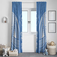 FSM Kosrae States Window Curtain Micronesia Six 9 One Polynesian Tribal Pattern