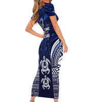 FSM Pohnpei States Family Matching Short Sleeve Bodycon Dress and Hawaiian Shirt Micronesia Six 9 One Polynesian Tribal Pattern