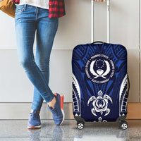 FSM Pohnpei States Luggage Cover Micronesia Six 9 One Polynesian Tribal Pattern