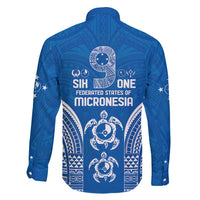 FSM Yap States Family Matching Long Sleeve Bodycon Dress and Hawaiian Shirt Micronesia Six 9 One Polynesian Tribal Pattern LT9 - Polynesian Pride
