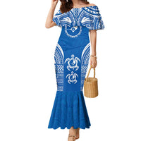 FSM Yap States Family Matching Mermaid Dress and Hawaiian Shirt Micronesia Six 9 One Polynesian Tribal Pattern