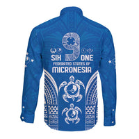 FSM Yap States Long Sleeve Button Shirt Micronesia Six 9 One Polynesian Tribal Pattern